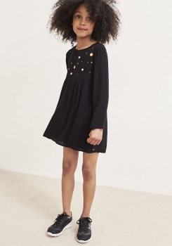 IKKS city black "mirror" dress noir
